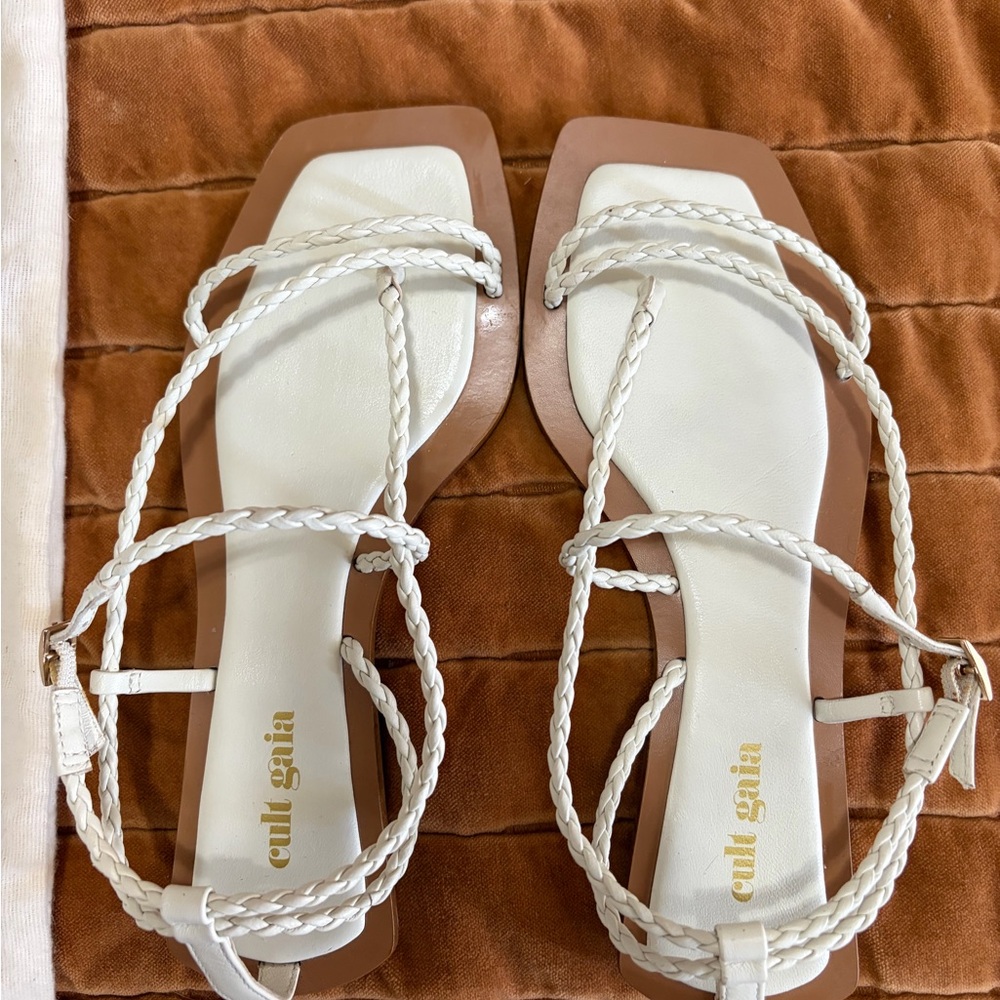 Cult Gaia Cream Braided Women's Sandals